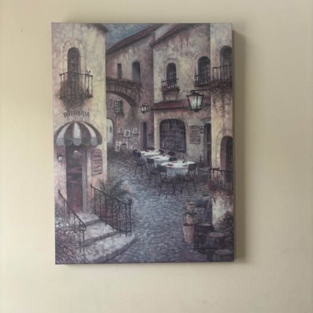 Italian Street Scene Canvas Wall Art 30x40
